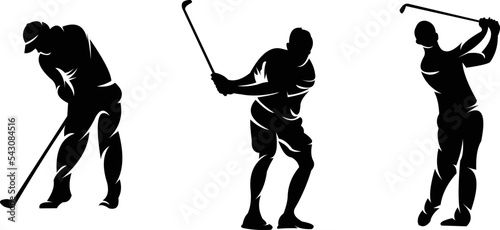 sport golf logo vector design silhouette