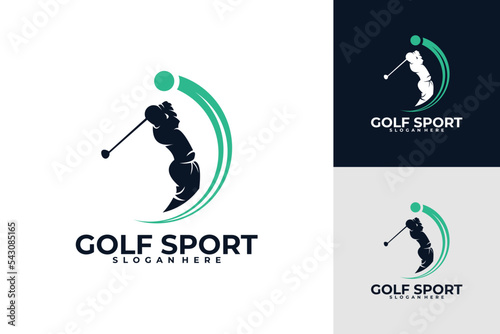 Wallpaper Mural sport golf logo vector design silhouette Torontodigital.ca