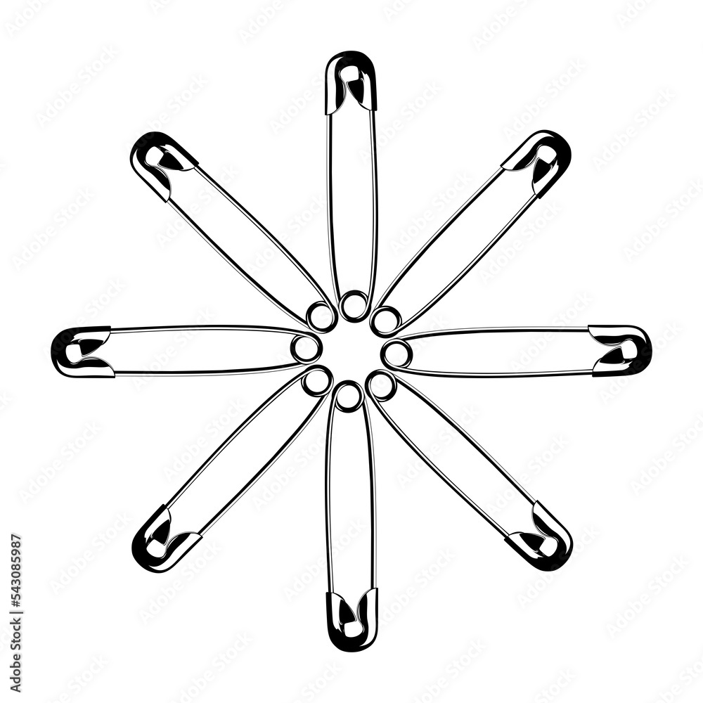 Artistic Circle Shape Made From Safety Pin Composition for Decoration, Ornate, Logo, Website, Art Illustration or Graphic Design Element. Format PNG Artistic Circle Shape Made From Safety Pin Composition for Decoration, Ornate, Logo, Website, Art Illustration or Graphic Design Element. Format PNG