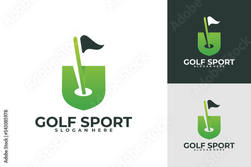golf logo vector design template