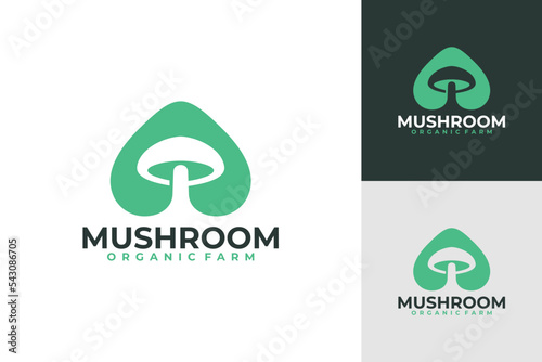 mushroom logo vector design template