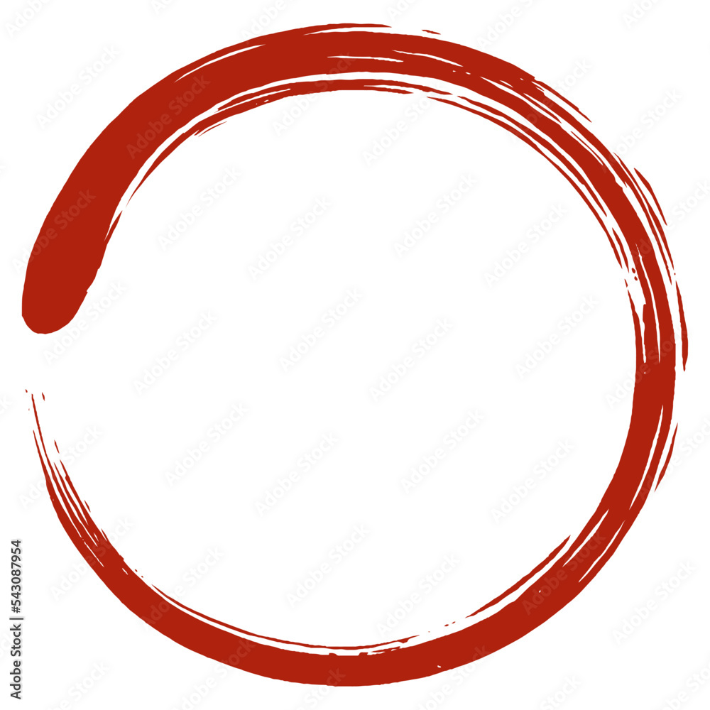 Red Zen Blood Enso Circle Vector Art Brush Icon Design Illustration Red Zen Blood Enso Circle Vector Art Brush Icon Design Illustration