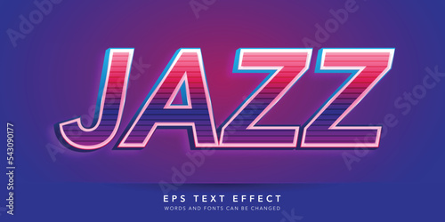 jazz 3d editable text effect