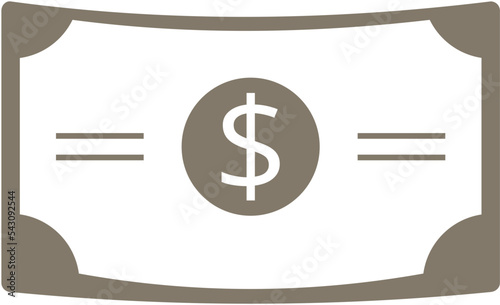 Dollar money icon. SVG vector format file