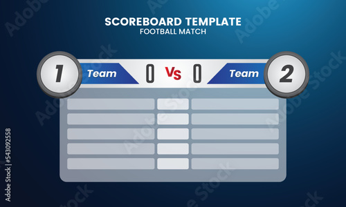Scoreboard templates set. with display for score and space for team names