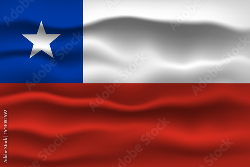 Vector illustration national flag of Chile. Simply vector illustration eps10. 
