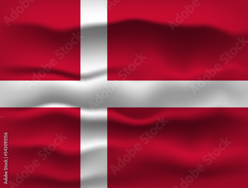 Vector illustration national flag of Denmark. Simply vector illustration eps10.