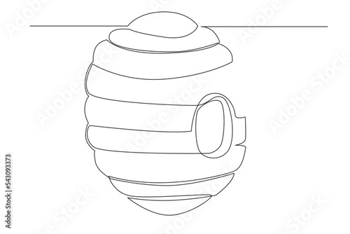 a simple line illustration of honey bee. one line honey bee  
