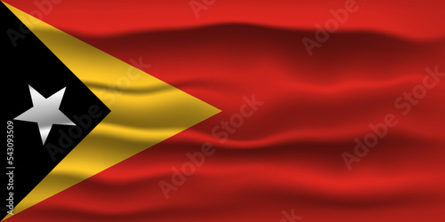 Vector illustration national flag of East-Timor. Simply vector illustration eps10.