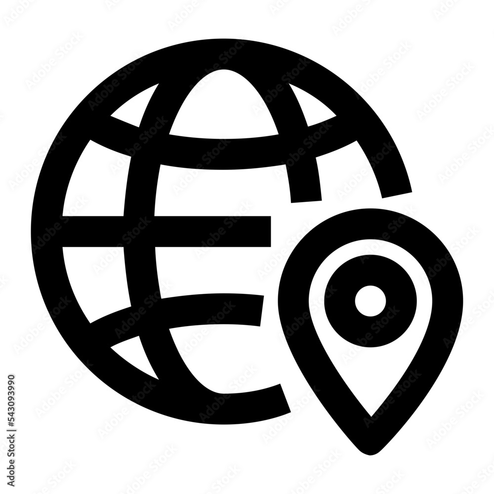Icon Earth With Style Outline