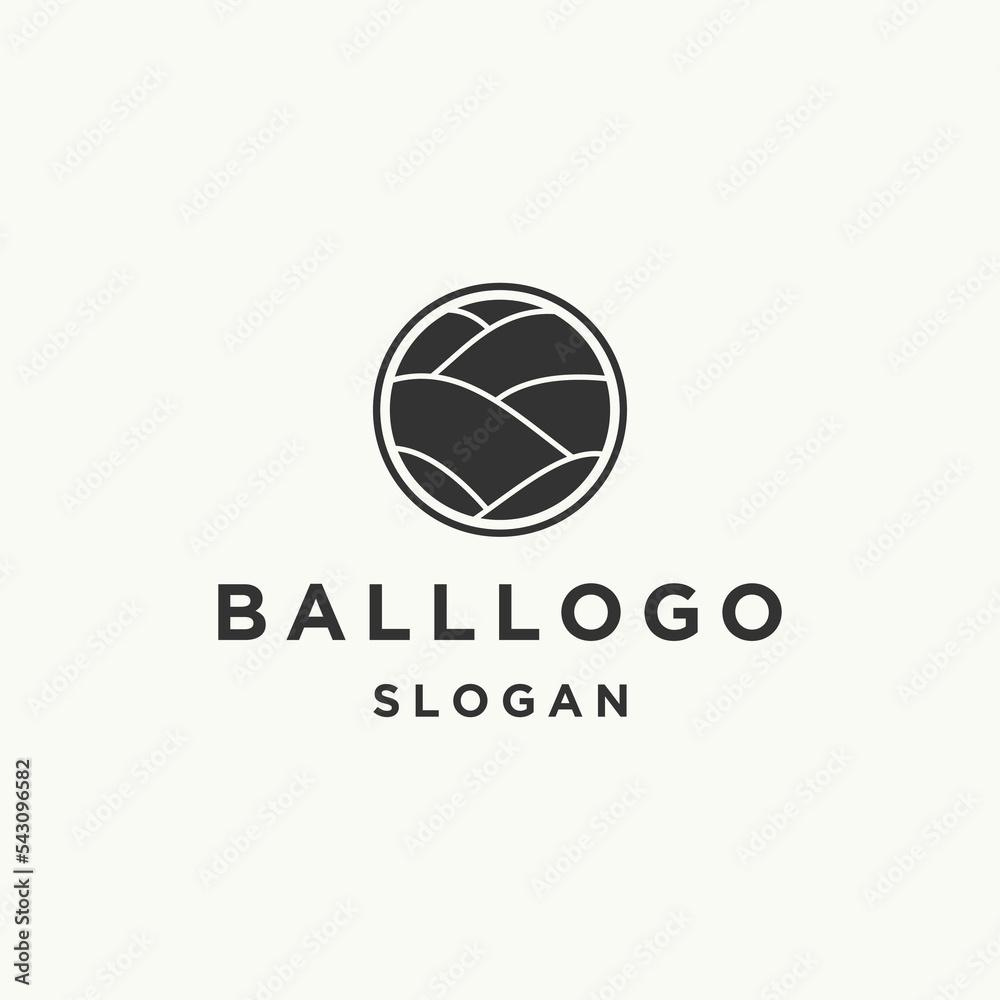 Ball logo icon design template 