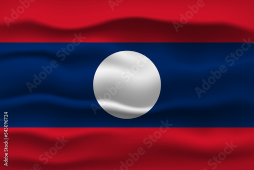 Vector illustration national flag of lao. Simply vector illustration eps10. 
