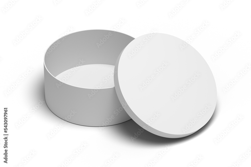 Transparent PNG illustration mockup with opened round box Stock ...