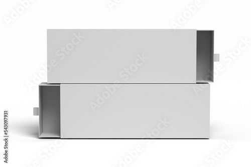 Transparent PNG illustration mockup template with two long boxes for wine