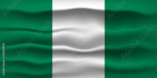 Vector illustration national flag of Nigeria. Simply vector illustration eps10. 