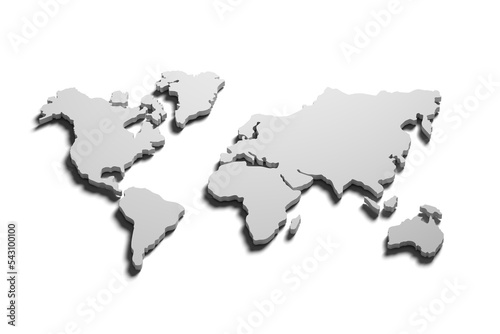Transparent PNG illustration with world map with shadow