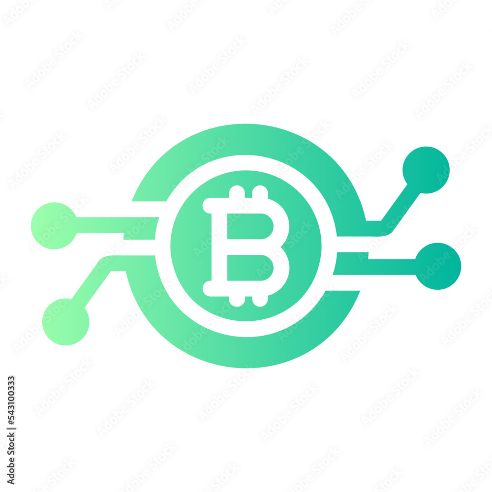 bitcoin gradient icon bitcoin gradient icon