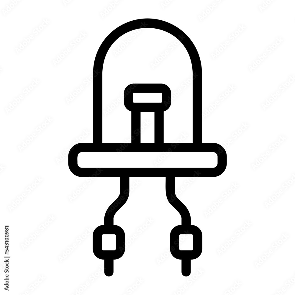 diode line icon diode line icon