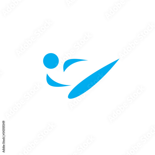 Martial art figher icon symbol logo design