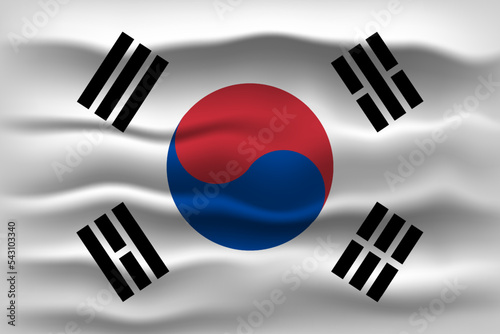 Vector illustration national flag of South Korea. Simply vector illustration eps10.