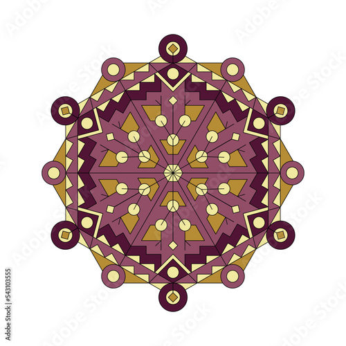 Mandala. Abstract illustration. Ornament for decor, cards etc. Coloring book
