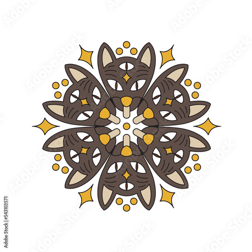 Mandala. Abstract illustration. Ornament for decor, cards etc. Coloring book