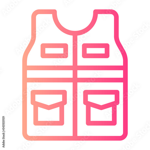 life vest gradient icon