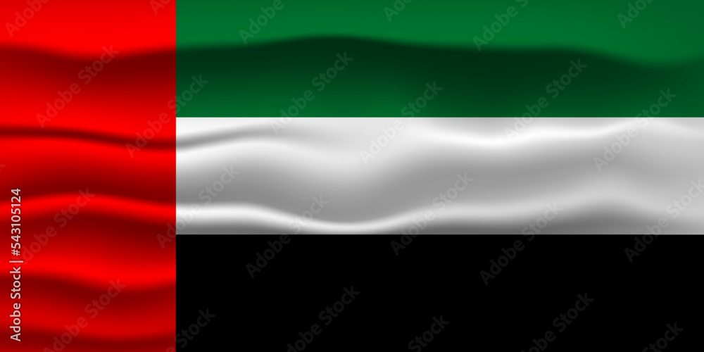 Vector illustration national flag of United Arab Emirates. Simply vector illustration eps10.