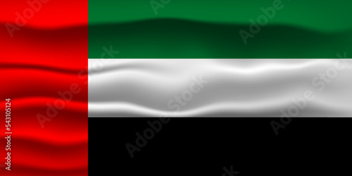 Vector illustration national flag of United Arab Emirates. Simply vector illustration eps10.