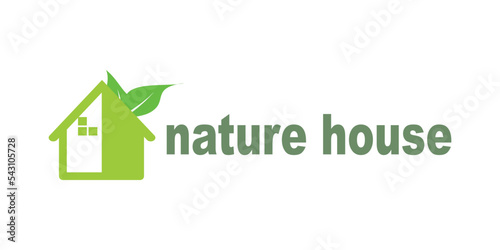 Healthy Natural Green House Logo Emblem Vector