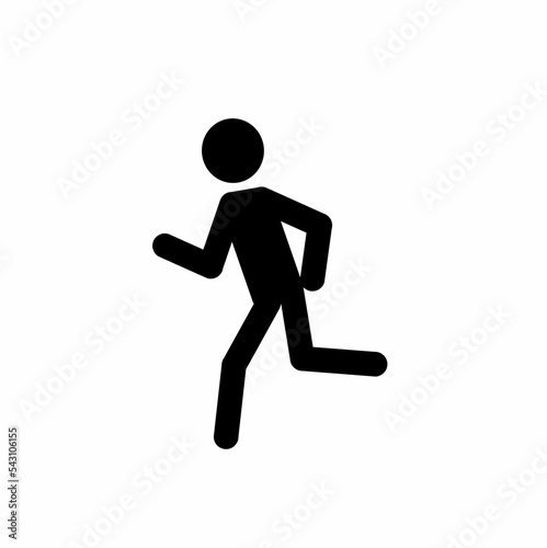 The icon of the running man. Flat illustration. Pictogram of a human figure.