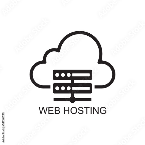 web hosting icon , technology icon