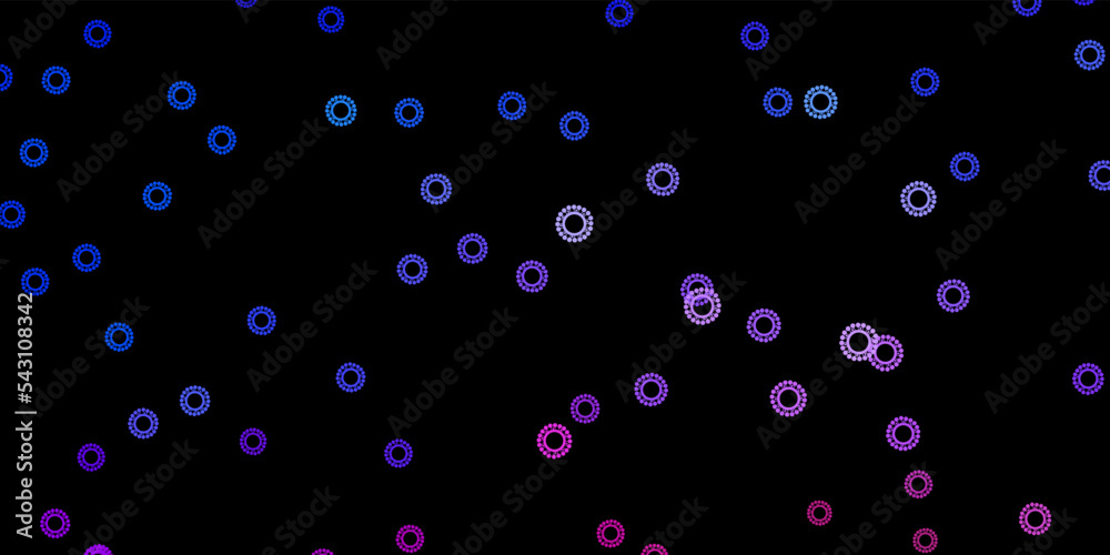 Dark blue, red vector texture with disease symbols. Dark blue, red vector texture with disease symbols.