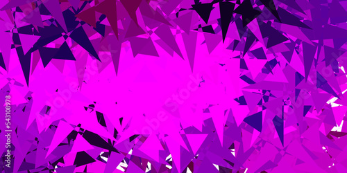 Dark Purple vector backdrop with chaotic shapes.