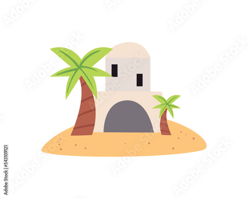 flat muslim builiding