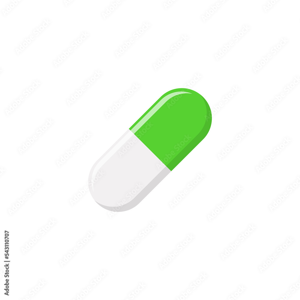 Green Pill Capsule, Medicine, vector mark symbols green style. Isolated icon. Green Pill Capsule, Medicine, vector mark symbols green style. Isolated icon.