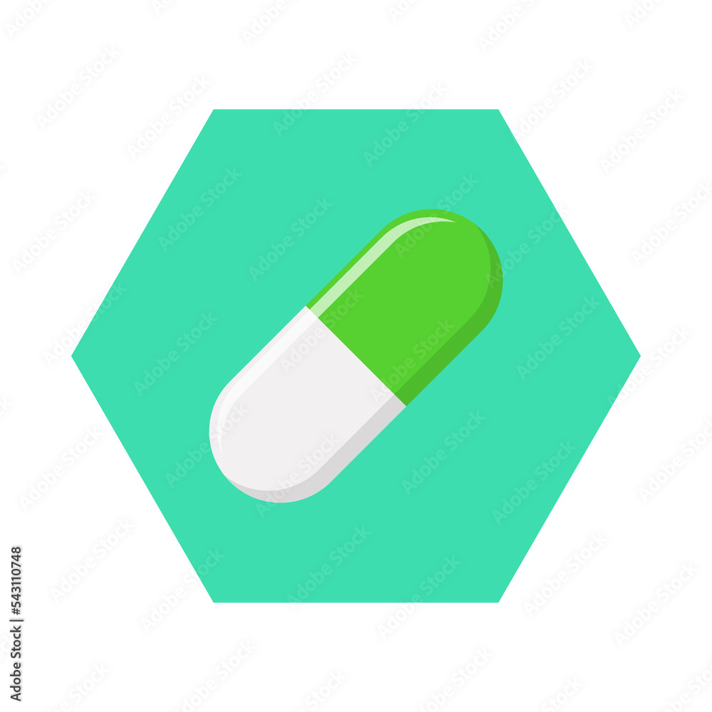 Green Pill Capsule, Medicine, vector mark symbols green style. Isolated icon. Green Pill Capsule, Medicine, vector mark symbols green style. Isolated icon.