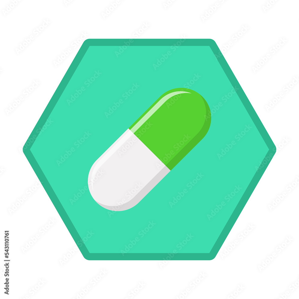 Green Pill Capsule, Medicine, vector mark symbols green style. Isolated icon. Green Pill Capsule, Medicine, vector mark symbols green style. Isolated icon.