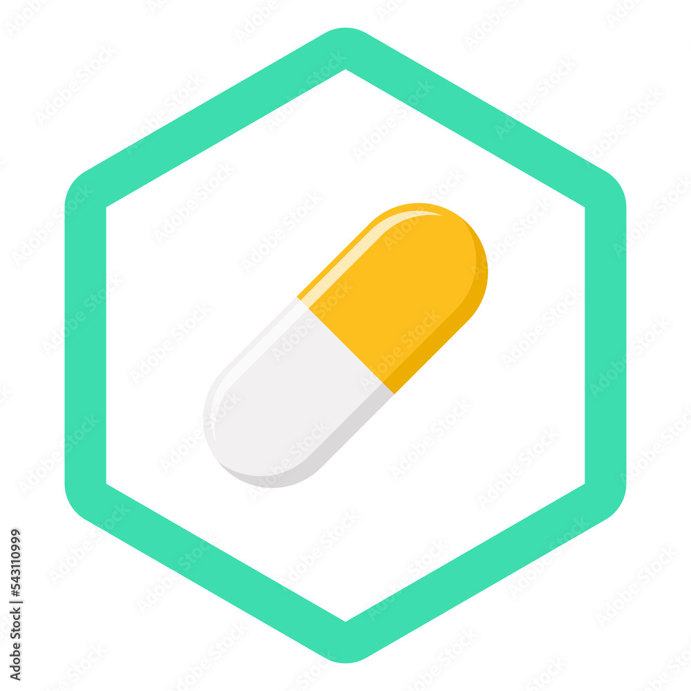 Yellow Pill Capsule, Medicine, vector mark symbols Yellow style. Isolated icon. Yellow Pill Capsule, Medicine, vector mark symbols Yellow style. Isolated icon.