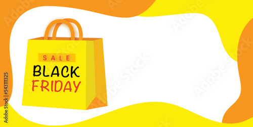 Black Friday Sale Banner in Red & Yellow for social media and business purpose Free Vector 