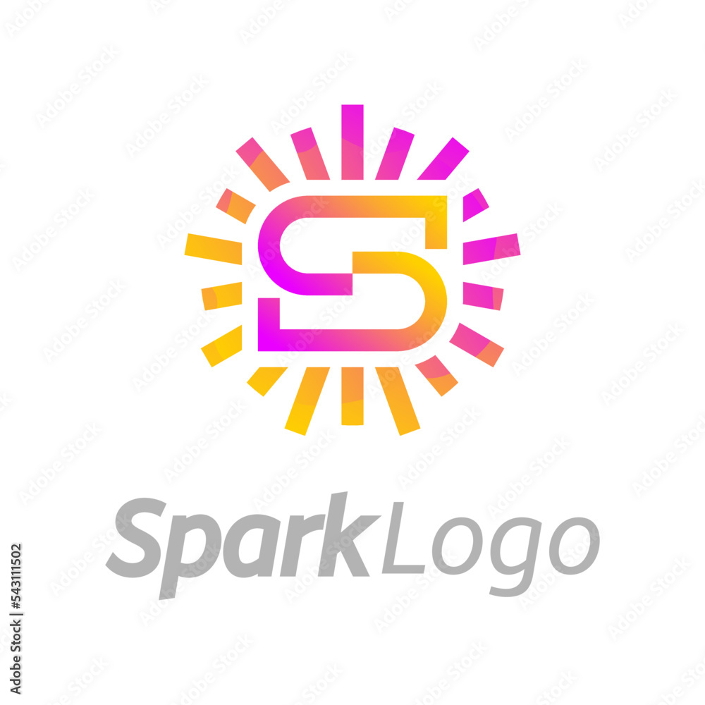 S Letter Spark Symbol Suitable for Creative Company or Technology Business Design Logo Vector S Letter Spark Symbol Suitable for Creative Company or Technology Business Design Logo Vector