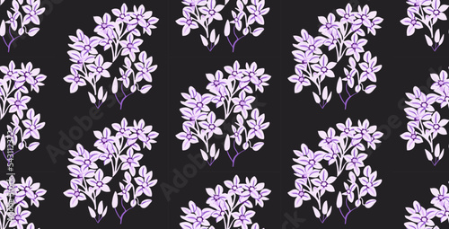 Seamless vector pattern made of beautiful flowers