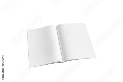 Blank Magazine page concept with transparent background PNG format