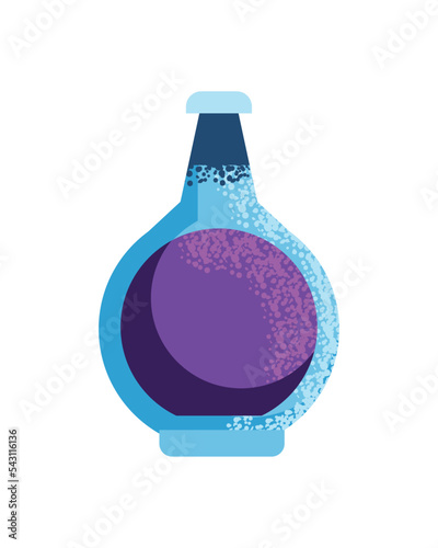 flat purple chemistry flask