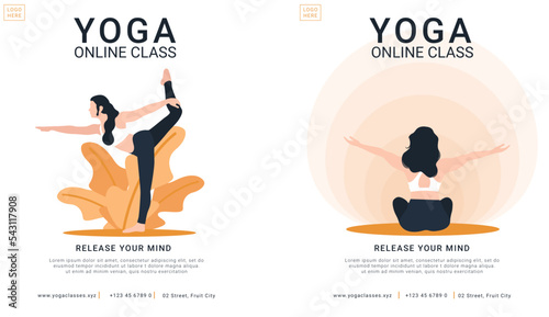 yoga class poster template design. template poster template