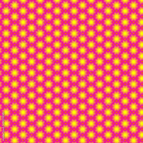 Seamless pattern star flower plaid textile fabric design abstract background template vector illustration