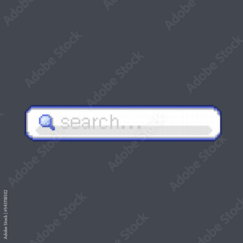 search form in pixel art style