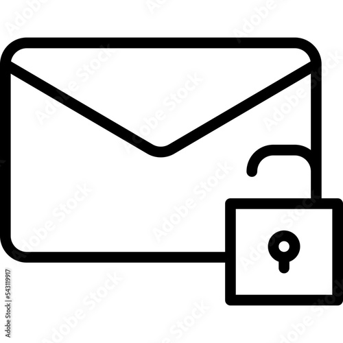 unlock email communication management icon