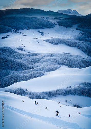 Skying background