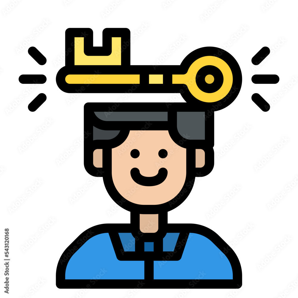 head design thinking practical process knowledge icon